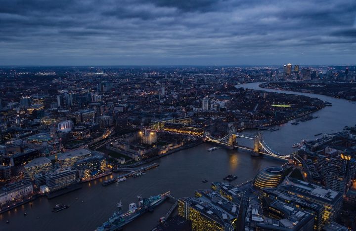 Central London - aerial photography of city buildings