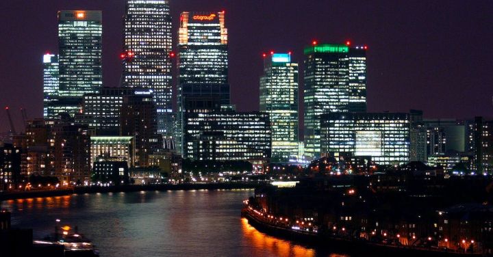 London City - White Concrete Building With Lights