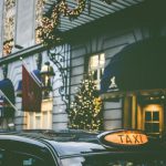 London Hotel - photo of taxi parking beside building