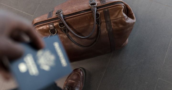 Business Travel - Brown Leather Duffel Bag